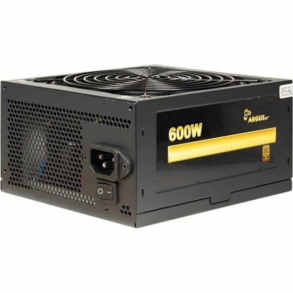 Inter-tech intern strömförsörjning - 88882181 - Argus GPS-600 energiförsörjningsenhet 600 W 20+4 pin ATX ATX Svart
