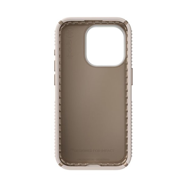 Speck Presidio2 Grip - Skal för iPhone 15 Pro (Bleached Bone / Heirloom Gold / Hazel Brown)