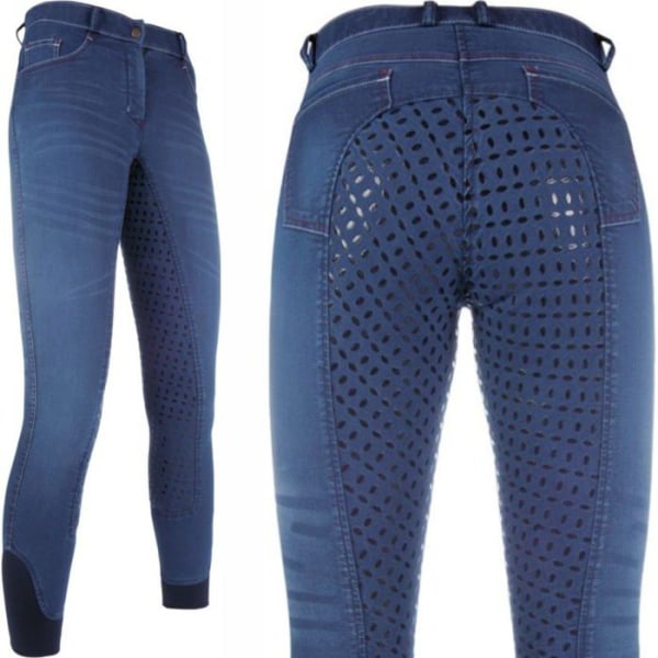 Hkm - 11055-6100-0521 - Enkel jeansbyxor för damer jeansblå 38