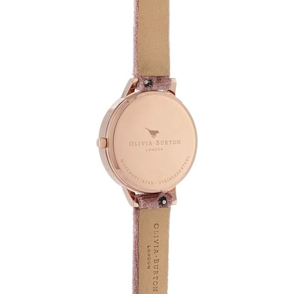 Olivia Burton armbandsur - OB16DE03 - Analog kvartsklocka för kvinnor med rosa polyesterband