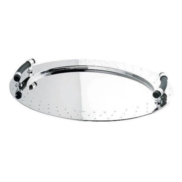 Alessi - MG09 - Oval bricka i polerat stål...