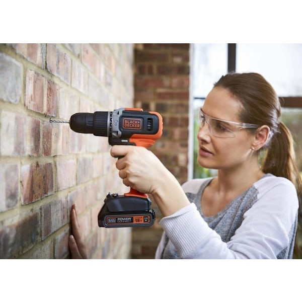 Sladdlös slagborr - Black+Decker - BCD003MEM2K-QW - 18V - 2 Ah - 1 batteri