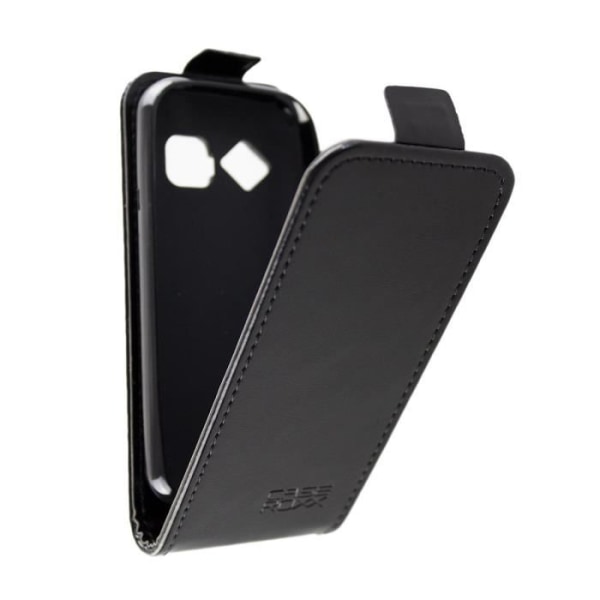 Kåpa med lock - caseroxx - Easyfone Prime-A5 - Läder - Svart - Semihård svart