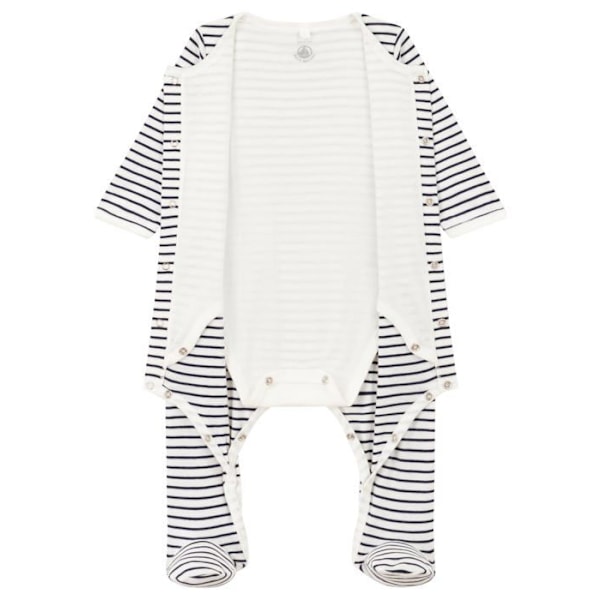 Husse för babypyjamas - pyjamaskåp Petit Bateau - A09IO - Dors Bien pyjamas, Marshmallow/Smoking, 0 Månader Mixte baby