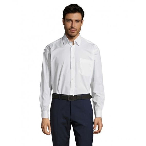 Chemise Sol's Baltimore - medelblå medelblå S