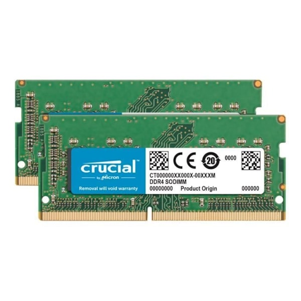 Minnessats - Crucial - DDR4 - 64 GB: 2 x 32 GB - SO DIMM 260 stift - 2666 MHz