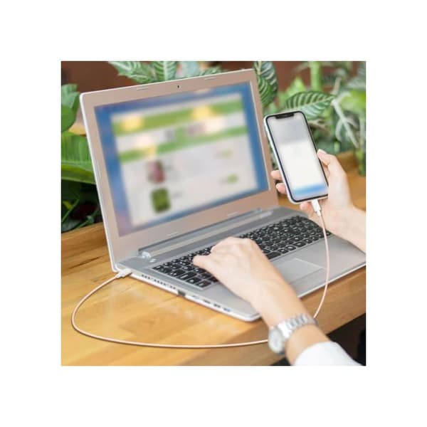 USB-C-kabel - Logilink - Nylon - 60W - Rosa - 1m