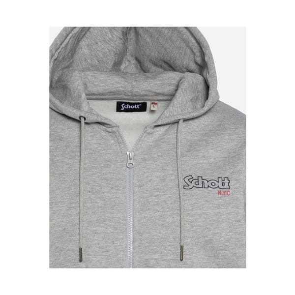 Enfärgad ziphoodie Sam - Schott. Grå jag