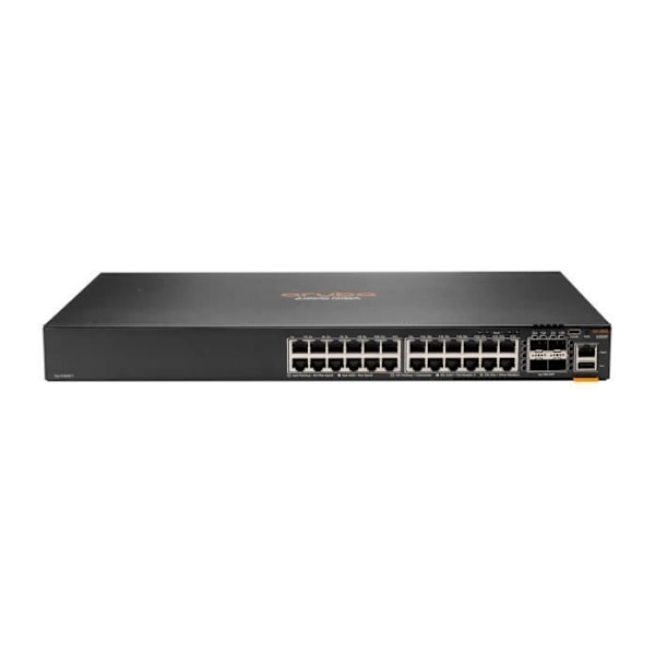 HPE Aruba 6200F 24G Class4 PoE 4SFP+ 370W Switch - Switch - C3 - Managed - 24 x 10/100/1000 (PoE+) + 4 x 1 Gigabit / 10 Gigabit SF