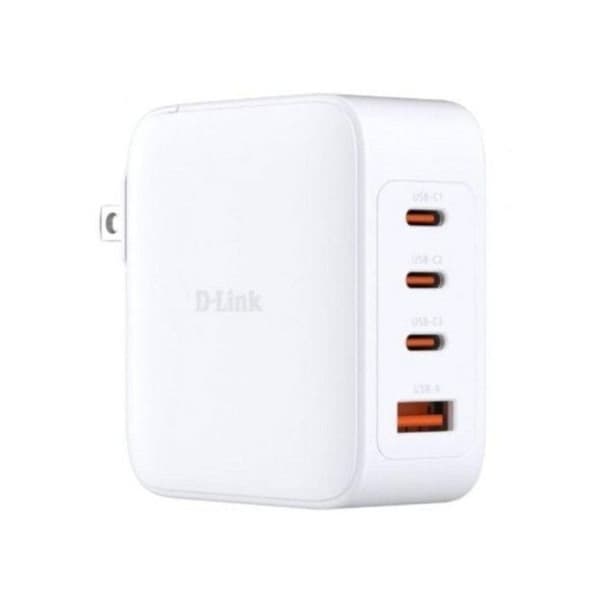 USB-laddare - D-LINK - DCP-101/E - 100W GaN - 3x USB-C + 1x USB-A - Power Delivery 3.0