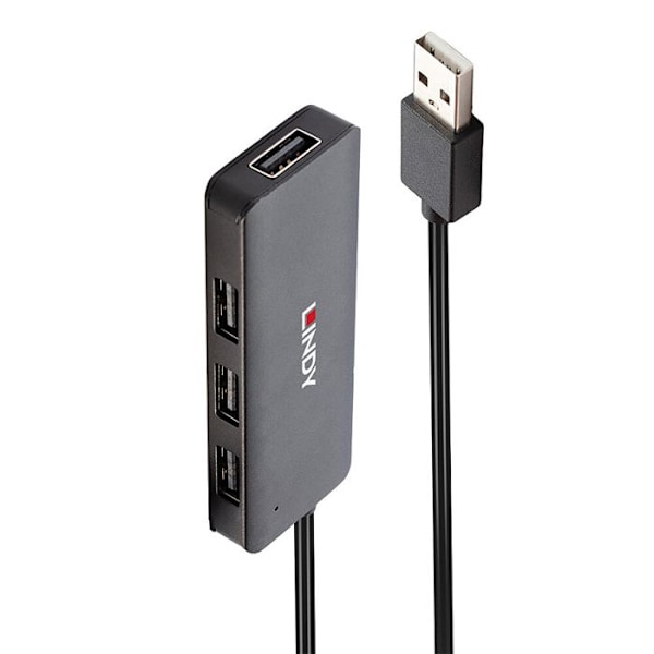 LINDY Hub USB 2.0 4 portar Svart