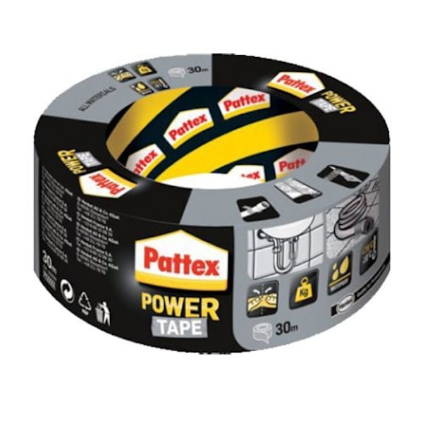 Självhäftande Power Tape grå 25 m - PATTEX - 1669220 Grå