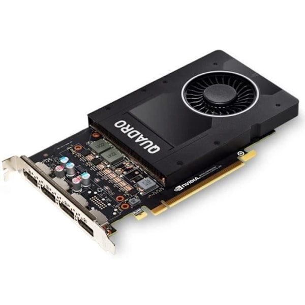 PNYQuadro P2200 grafikkort - 5 GB GDDR5X - Full höjd - 160 bitars bussbredd - DisplayPort Svart