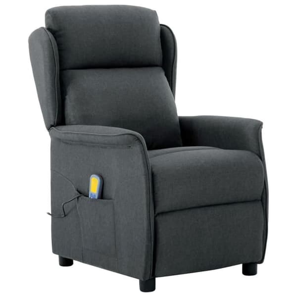 Mörkgrå massagefåtölj