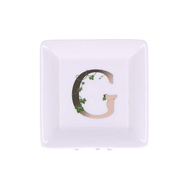 La Porcellana Bianca fyrkantig tallrik 10 cm mönster gP00461010G Vit