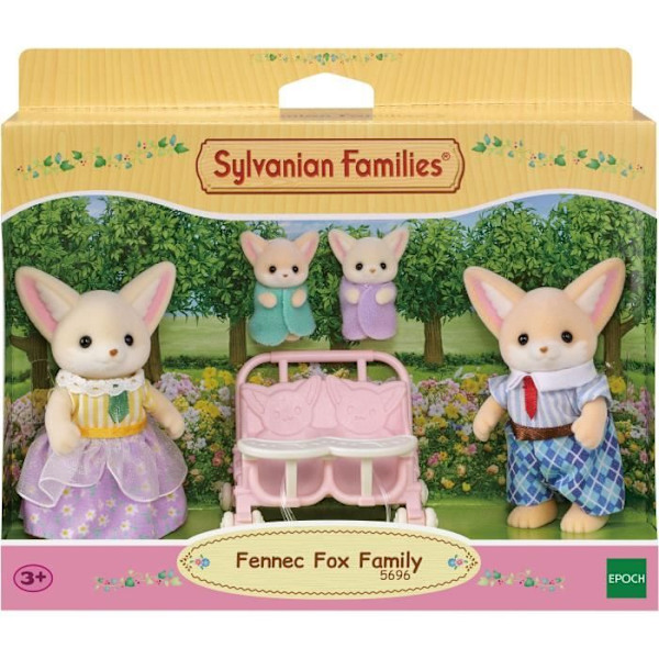 Docka - SYLVANIAN FAMILIES - Fennec Family - Flerfärgad - Ledad och klädd med omsorg Flerfärgad
