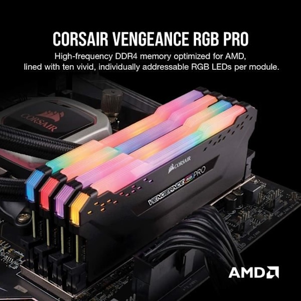 Corsair Vengeance RGB PRO Series 16 GB (2x 8 GB) DDR4 3600 MHz CL18 - Dual Channel Kit 2 DDR4 RAM-moduler PC4-28800 -