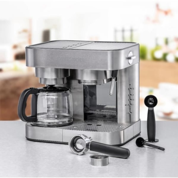 Rommelsbacher Espressomaskin EKS 3010 kaffemaskin 2-i-1 kaffemaskin 1,5 L Halvautomatisk