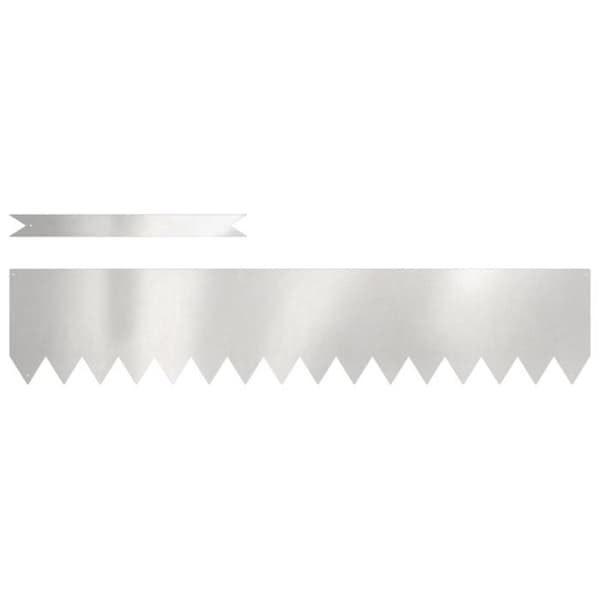 Gräskantstenar - Rostfritt Stål - 10 st - 100x0,5x20 cm - Silverfärgad Silver