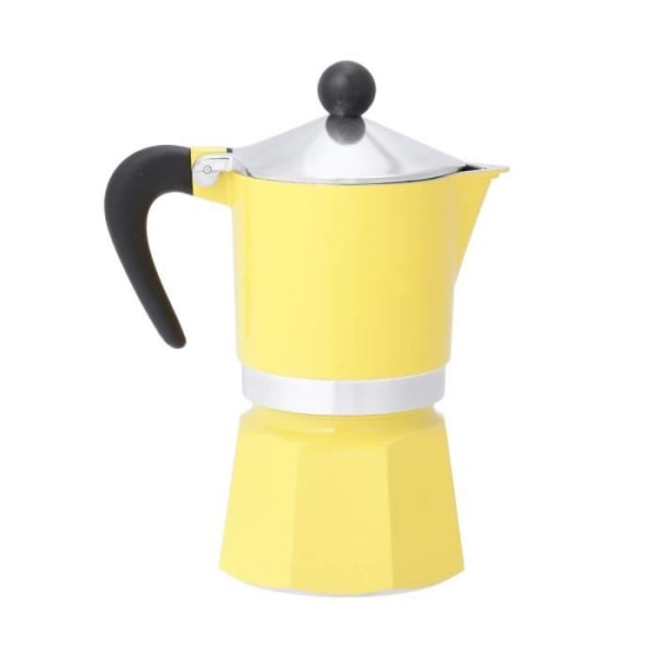 Bialetti espressomaskin för 3 koppar, aluminium, gul, 30 x 20 x 15 cm - 4982