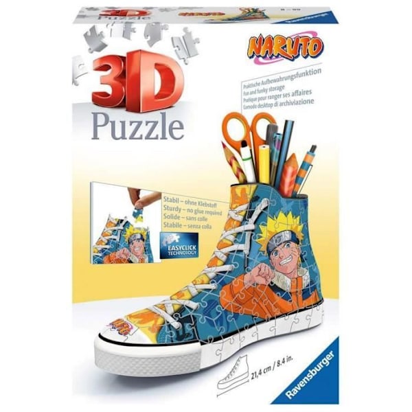 3D-pussel - Ravensburger - Naruto Sneaker - 108 bitar - Blå Blå