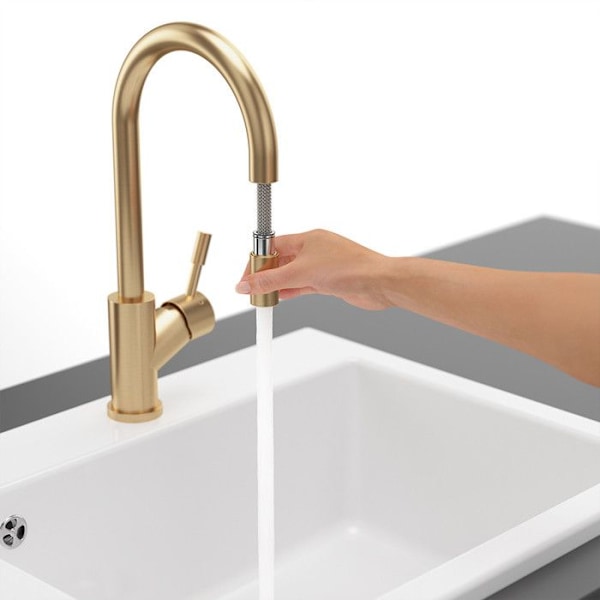 Robinet duschslang Villeroy & Boch UMBRELLA FLEX inox guld matt Gul