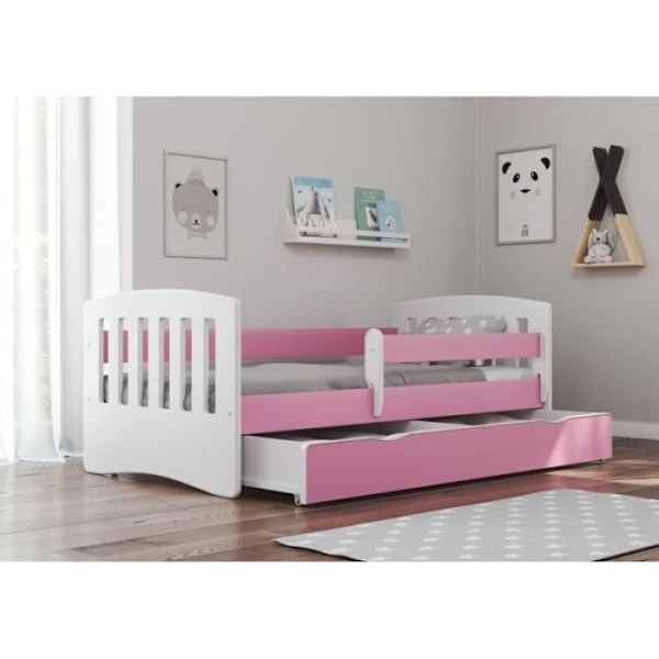 Kocot Kids Pink Classic 1 säng med lådmadrass 180/80 - 5903282011854