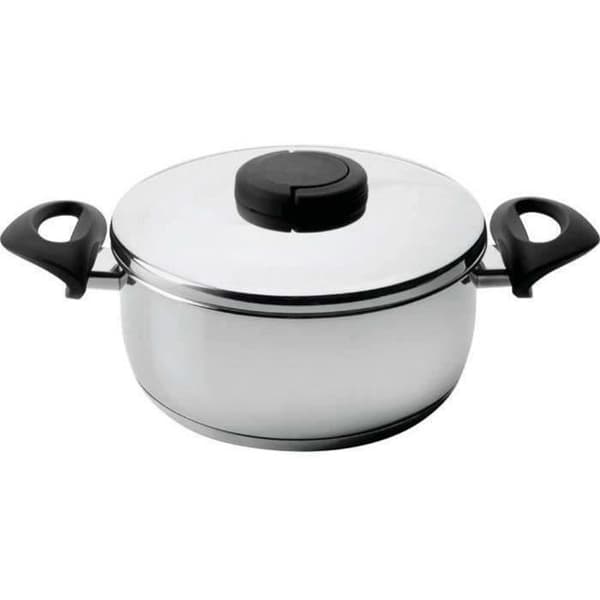 Studio gryta i rostfritt stål + lock - D: 20 cm