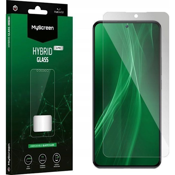 Myscreen skyddsglas - M6124HGL - Realme 8i/6 Pro - Hybridglas för den platta delen av skärmen HYBRID GLASS LITE