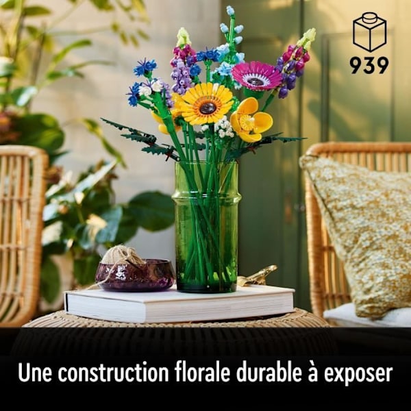 LEGO® Icons 10313 Bukett med vilda blommor, konstgjorda växter med vallmo, för vuxna