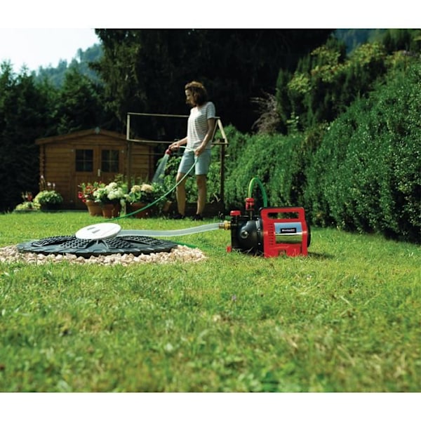 Einhell Bevattningspump GC-GP 1250 N (1250 W, vattennivåindikator, frostsäker tack vare urtappningspluggen) Rostfritt stål