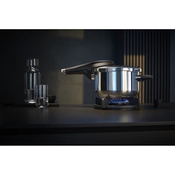 Autokokk WMF Perfect Premium One Pot för Induktion 4,5 l, Polerat Cromargan Rostfritt Stål, 2 Matlagningnivåer, Rotationsknapp