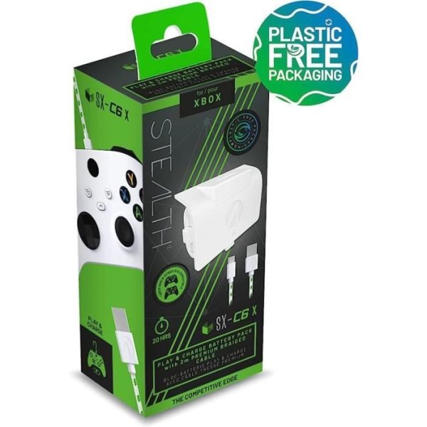 VideospelMerchandise-Stealth SX-C6 X Single Play &amp; Change Battery Pack för Xbox White