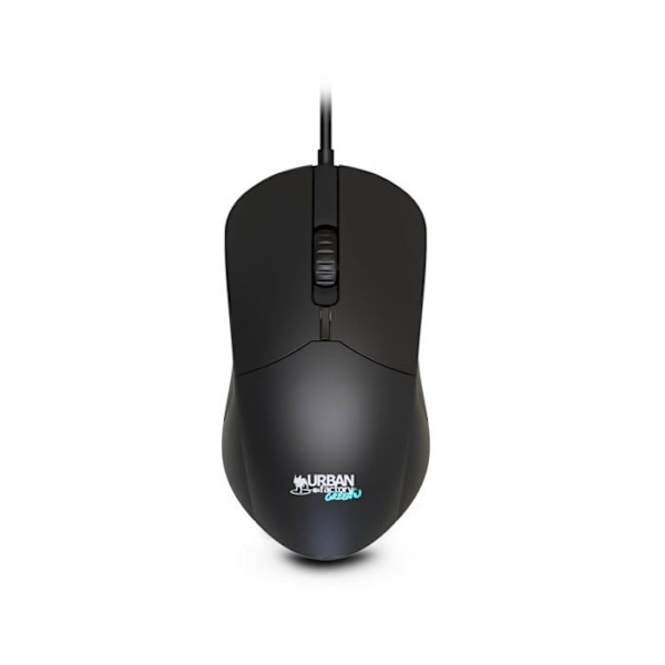 Ekodesignad trådbunden mus - URBAN FACTORY - GWM01UF - Svart - 3 knappar - 800 dpi