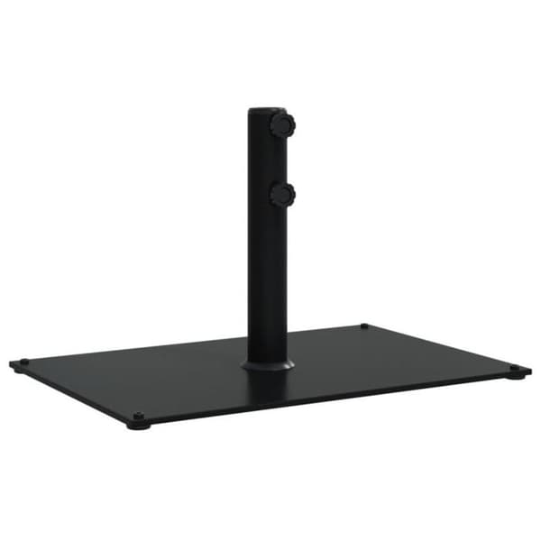 Parasollfot för stångar Ø32 38 48 mm 15 kg rektangulär svart