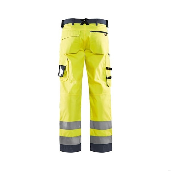 Arbetsbyxor - Blaklader - Hög synlighet - Stretch - Fluorescerande gul/grå - Hållbara och lätta fluorescerande gul/mellangrått 52