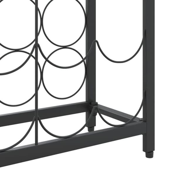 Vinflaskställ - Svart - 95 flaskor - Smitt järn - 54x18x200cm svart