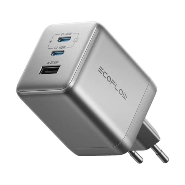 Laddare EcoFlow Rapid Pro (100W, 3 portar, GaN)