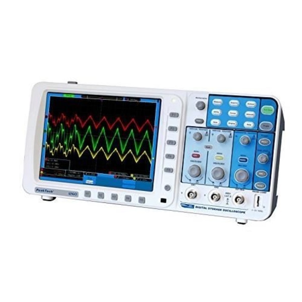 PEAKTECH digitalt oscilloskop - 2 kanaler 200 MHz med lagringsminne - Vit