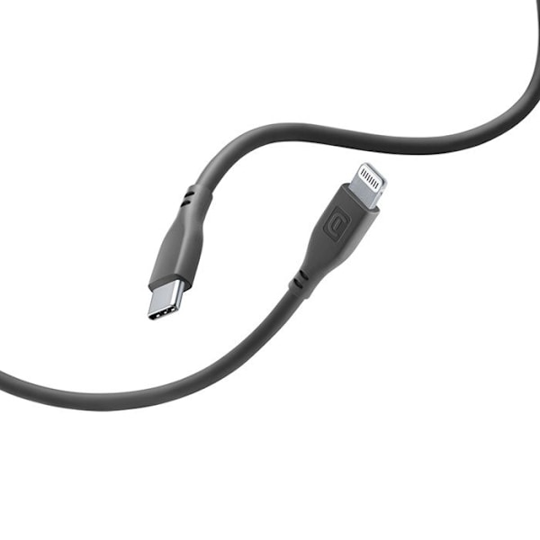 Cellularline Soft Cable - USB-C till Lightning-kabel certifierad MFi 1,2 m (svart)