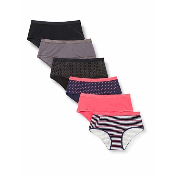 Trosor - trosor Dim - 4C20 - Les Pockets Boxer Stretch bomull för damer x6 Flerfärgad M