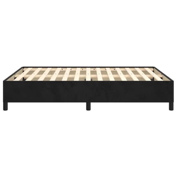 vidaXL Sängram utan madrass svart 140x200 cm sammet 347326 Svart