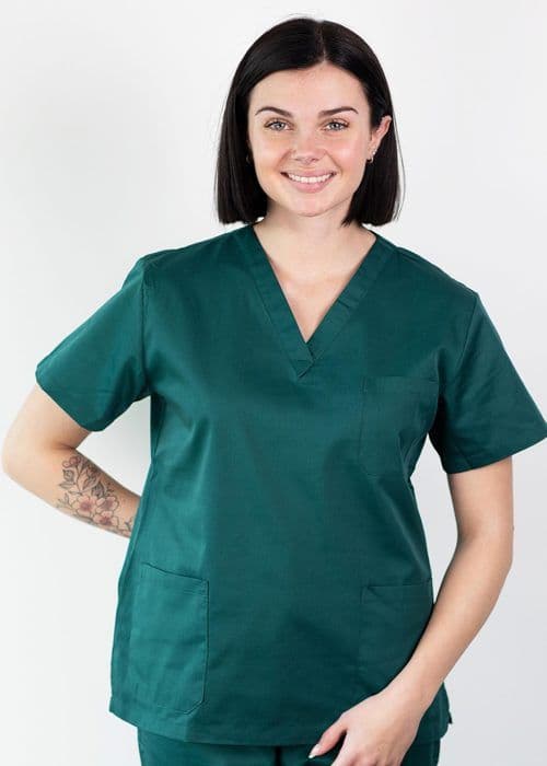 Basicfit - Klätterutrustning - Medicinsk uniform - Unisex - Grön-L Grön jag