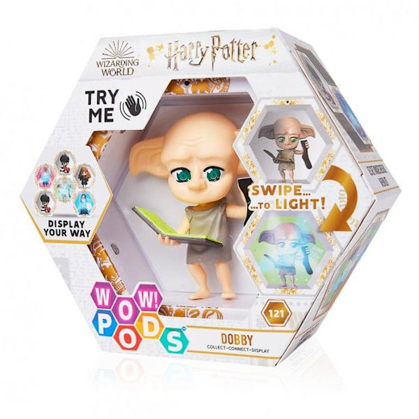 Figur - WOW! Pods - Harry Potter - Dobby - Anslutbar - Luminös - 15x5.3x15 cm Flerfärgad