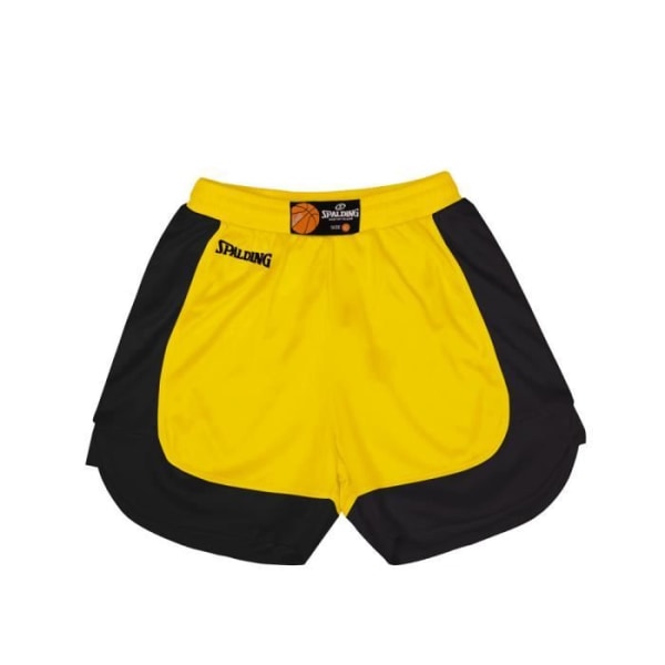 Spalding Hustle Shorts - gul/svart - M Gul/svart XXL