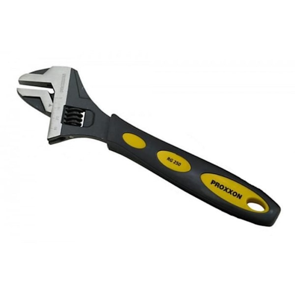 CV smidd justerbar skiftnyckel 250 mm - Proxxon - ergonomiskt TPR-grepp - millimeterskala