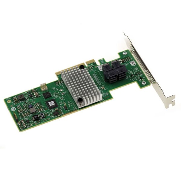 PCIe 3.0 SAS 12GB 8 internt kort med RAID 0 1 5 10 50 JBOD. LSI OEM modell 9340-8i. Hög och låg profil, ref H3-25499-04