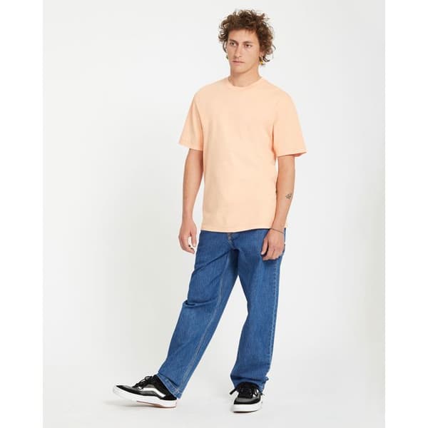 T-shirt Volcom Solid Stone Embt Ljus persika Herr Apelsin M