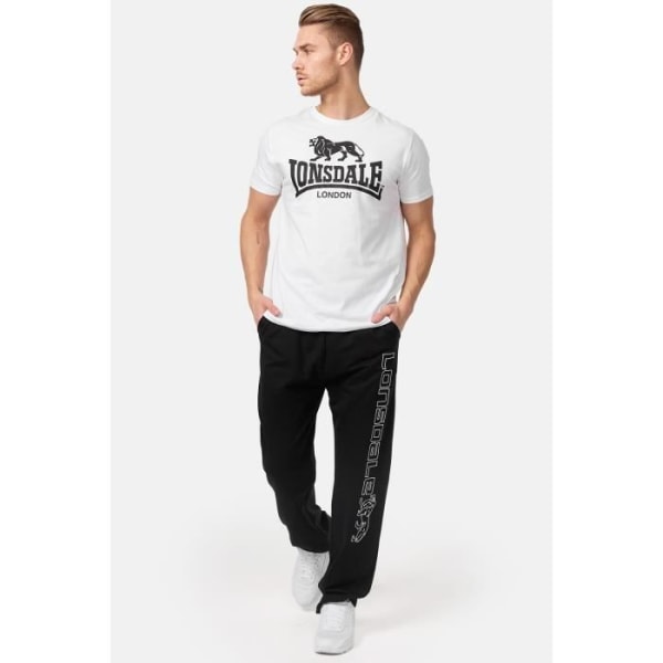 Joggingbyxor - Lonsdale - Stonesfield - 100% bomull - Svart - 4XL Svart M