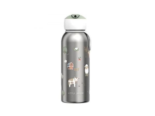Isolerad termos - LITTLE-DUTCH - Campus 350 ml - Rostfritt stål - Grå - Barn